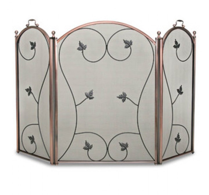 Fireside America Napa Forge 3 Panel Kentfield Screen - Antique Copper
