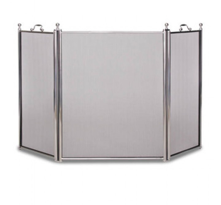 Fireside America Napa Forge 3 Panel Tiburon Screen - Satin Nickel