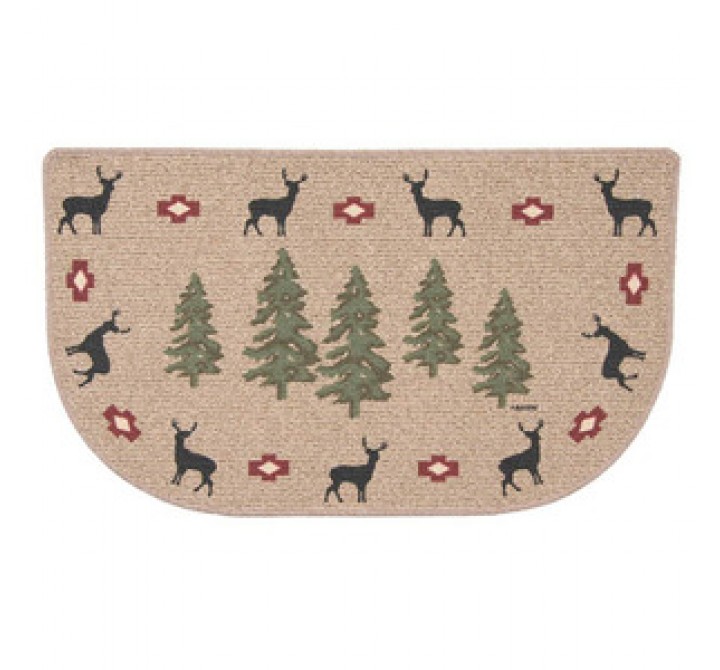 Fireside America Napa Forge Deer With Trees Berber Rug