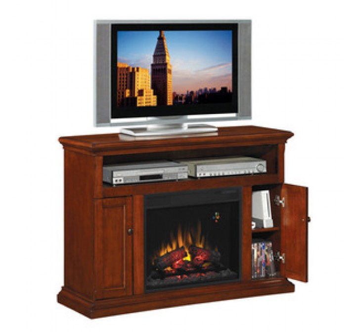 Fireside America Classic Flame 23 Inches Cannes Media Center with Electric Fireplace