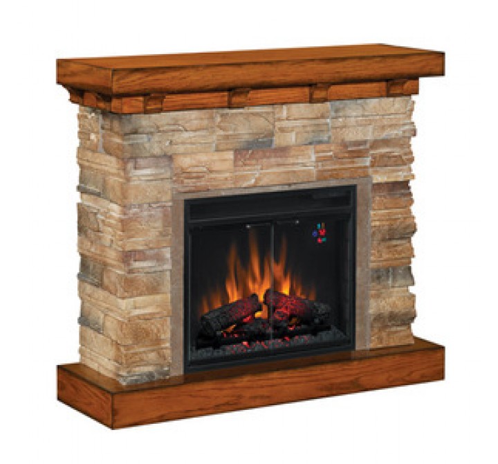 Fireside America Classic Flame 23 Inches Flagstone Electric Wall Fireplace