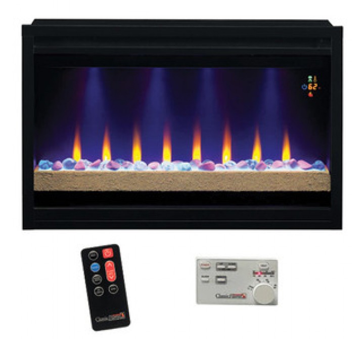Fireside America Classic Flame 36 Inches Contemporary Built-In Electric Builder Box - Plug In