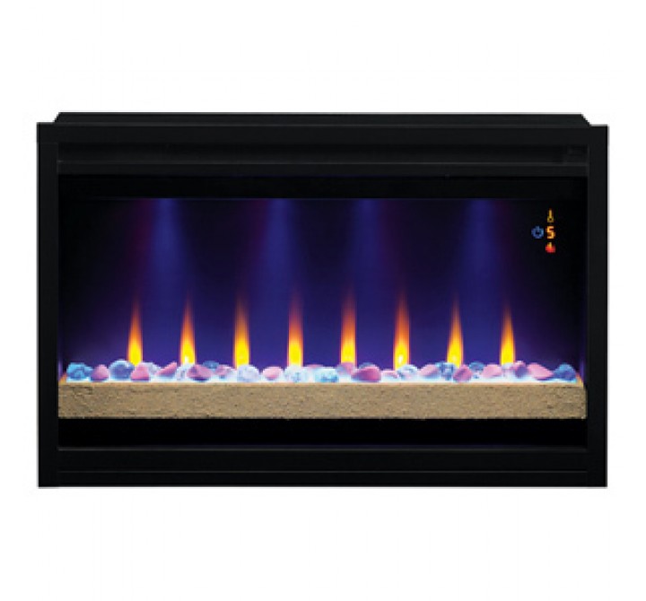 Fireside America Classic Flame 36 Inches Grand Canyon Indoor Fireplace in Stacked Stone/Oak