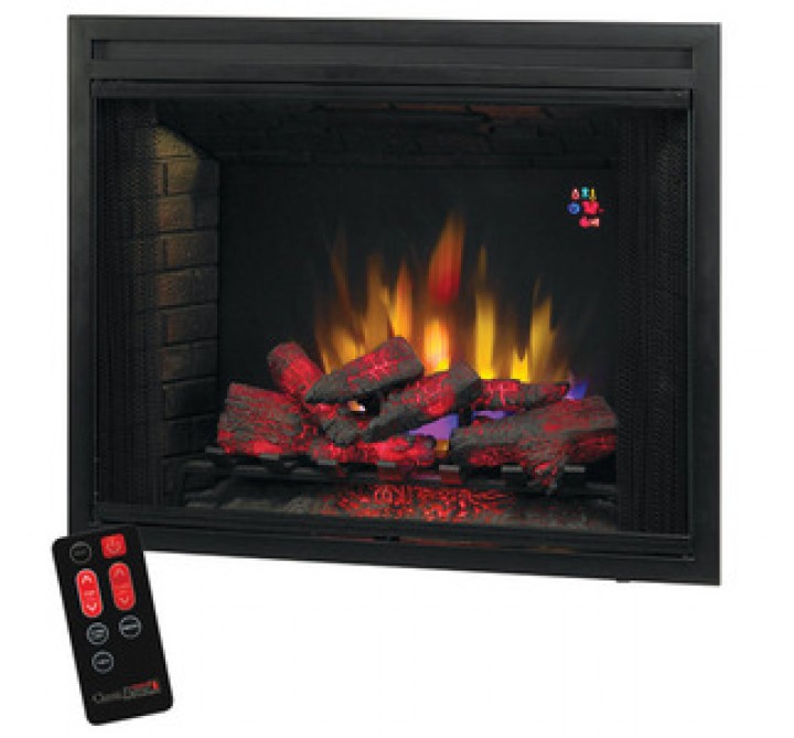 Fireside America Classic Flame 39 Inches Built-In Electric Builder Box with Fixed Glass
