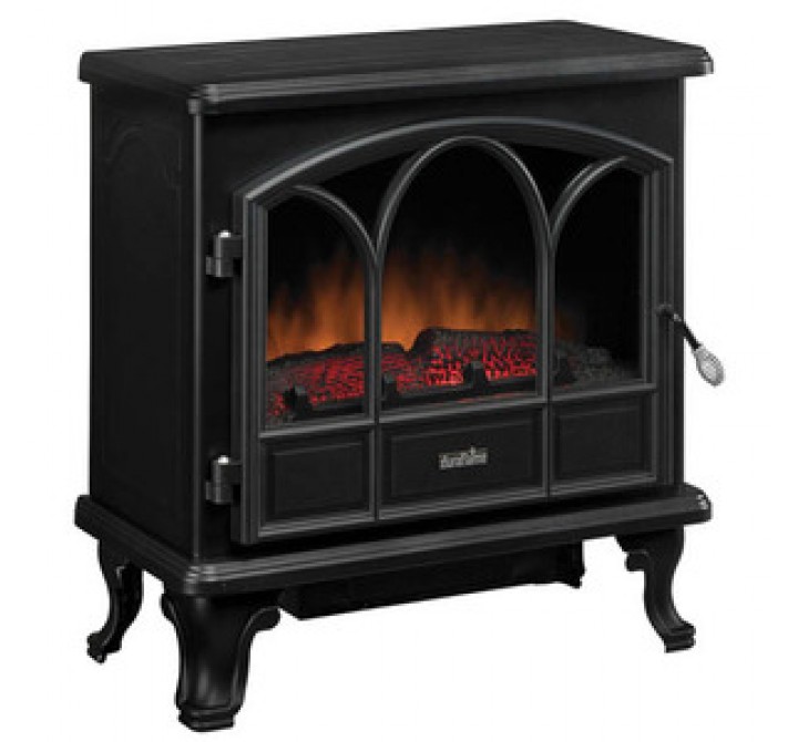 Fireside America Classic Flame Electric Stove With Heater - Includes Remote - Black