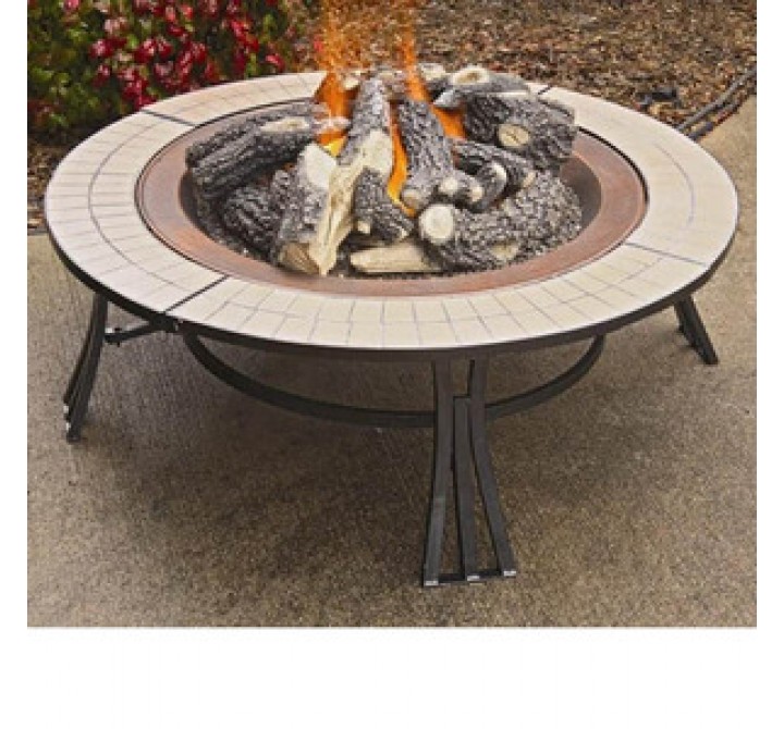 Fireside America Heatmaster Sedona Blaze Fire Pit With Gas Logs - LP Fuel