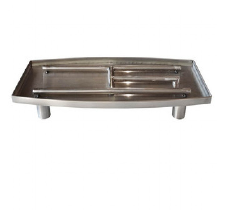 Fireside America American Fireglass Bowed Pedestal Burner For Vented Fireplaces