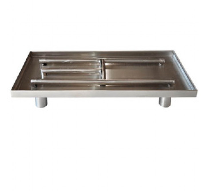 Fireside America American Fireglass Stainless Steel Burner For Vented Fireplaces