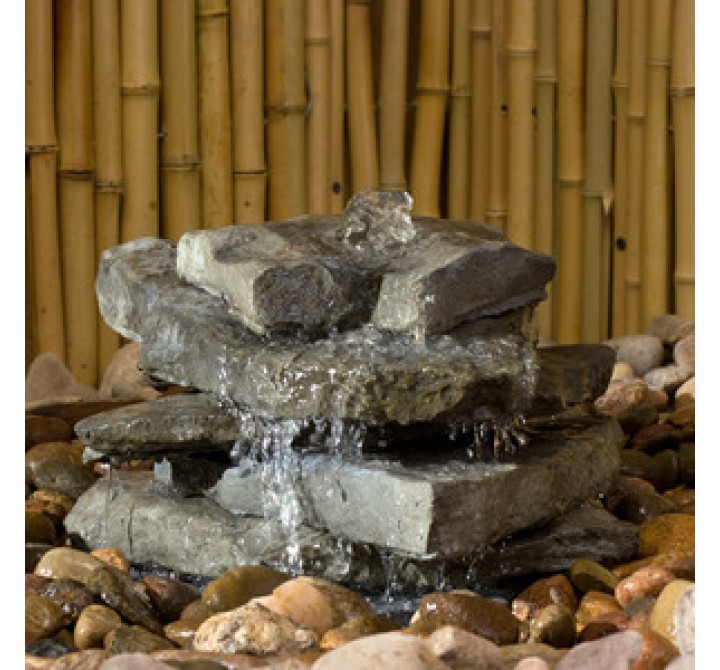 Fireside America Hargrove Outdoor Tower Falls Fountain Kit - Slate