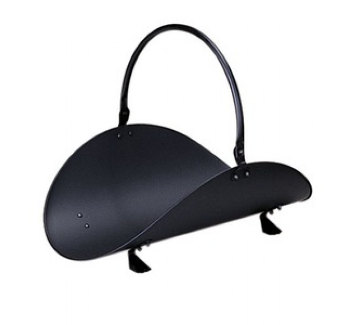 Fireside America Oval Wood Basket - Black