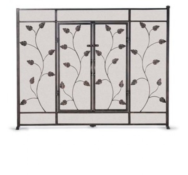 Fireside America Napa Forge Flat Leaf & Vine Screen with Doors