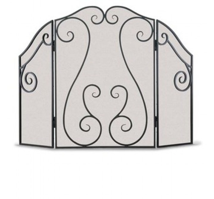 Fireside America Napa Forge 3 Panel Antique Scroll Screen