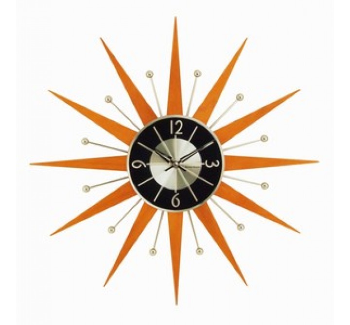 Stilnovo George Nelson Wooden Starburst Clock