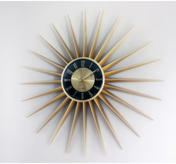 Stilnovo George Nelson Sunburst Clock - Gold