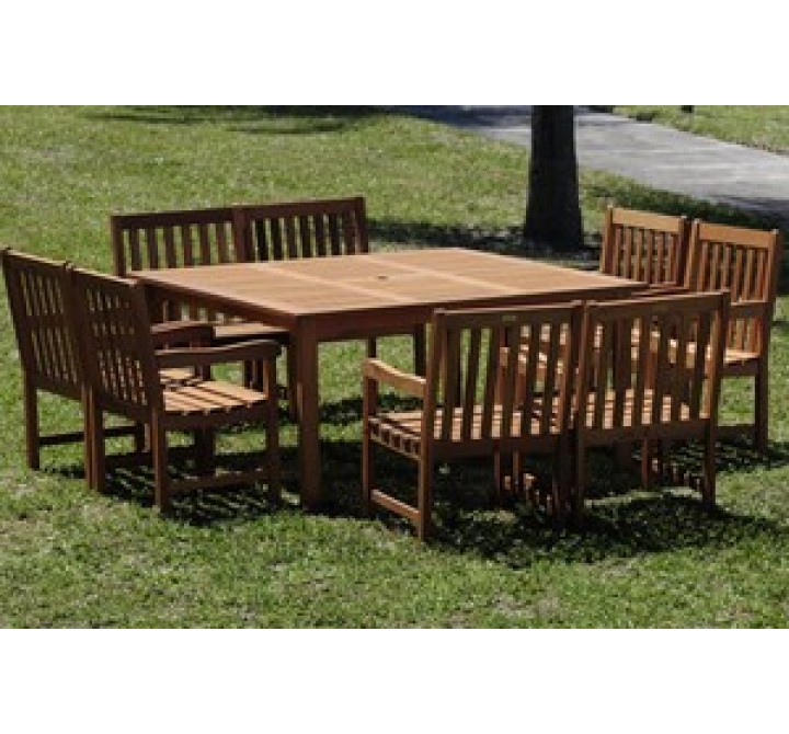 International Home Miami Amazonia Milano Square Deluxe Table Set