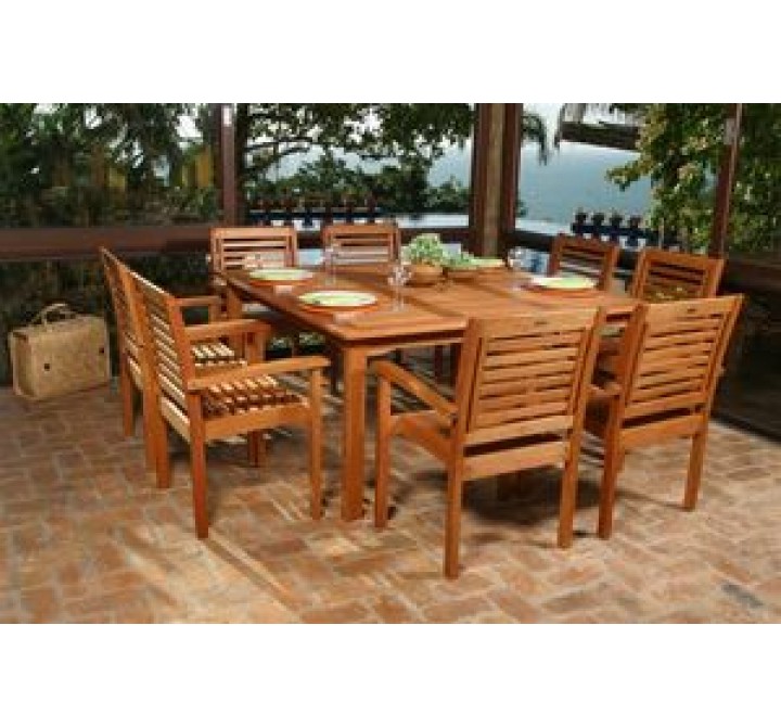 International Home Miami Amazonia Nine Piece Milano Square Set