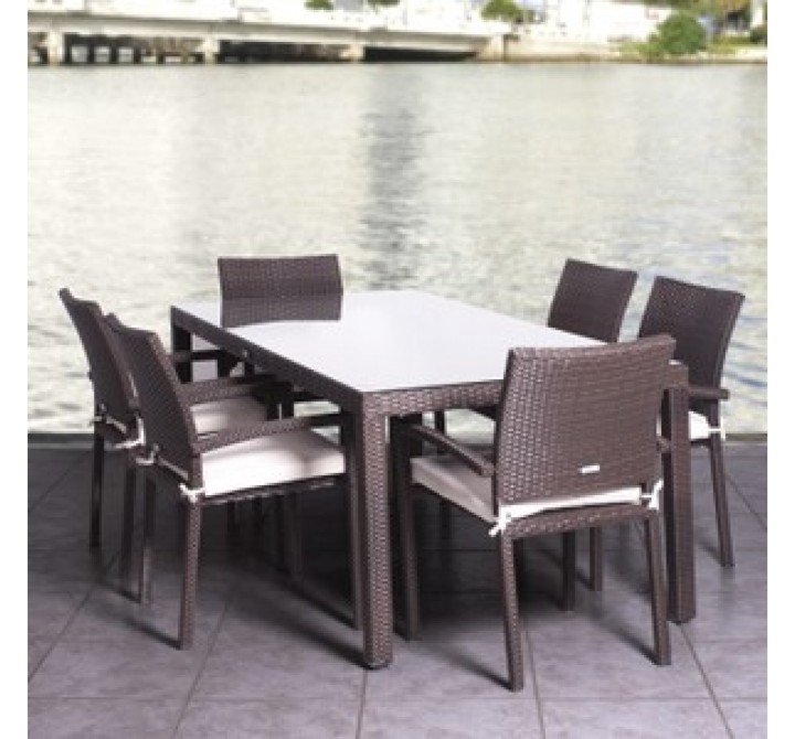 International Home Miami Atlantic Liberty Seven Piece Dining Set