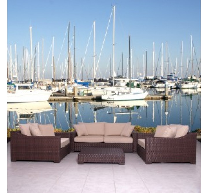 International Home Miami Atlantic Oxford Deep Deluxe Seating Set