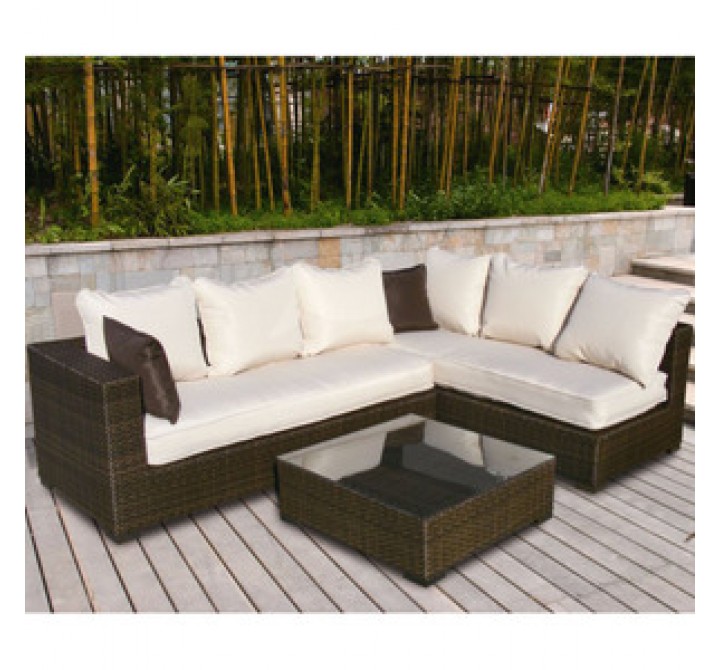 International Home Miami Atlantic Positano Sectional Three Piece Set