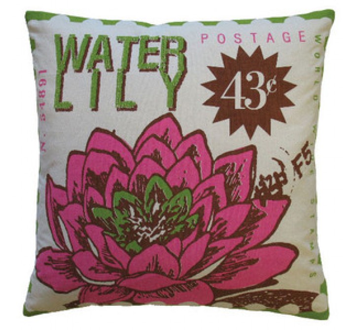 Koko Company Postage Waterlily Pillow