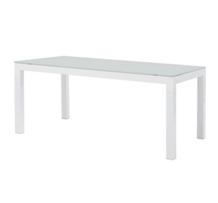 Sifas In-Outdoor Kwadra Rectangular Dining Table Incl. Glass Top