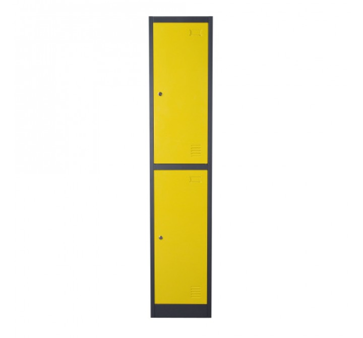 Diamond Sofa 2-Door Metal Storage Locker Cabinet with Key Lock Entry