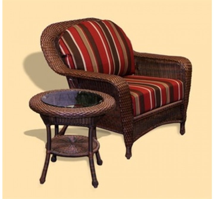 Tortuga Outdoor Sea Pines Club Chair and End Table