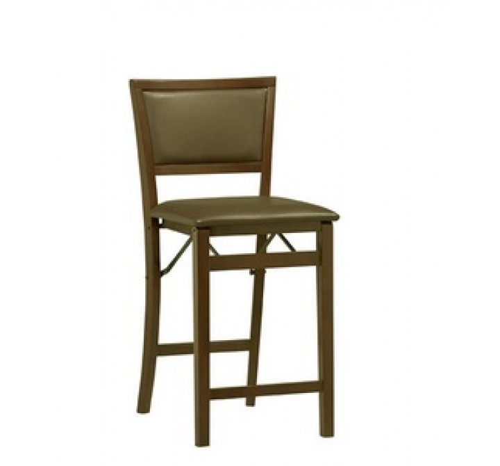 Linon Triena Pad Back Folding Center Stool 24