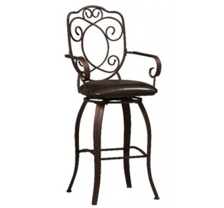 Linon Crested Back Bar Stool