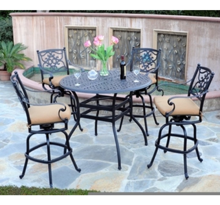 Meadow Decor Kingston 48" Bar Table 5 Piece Set