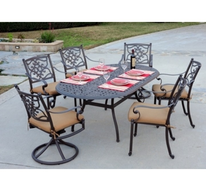 Meadow Decor Kingston 72" Dining Table 7 Piece Set