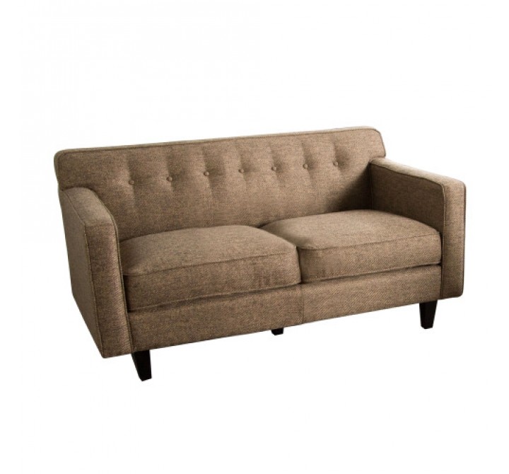 Diamond Sofa Mid-Century Loveseat in Pepper Tweed Fabric