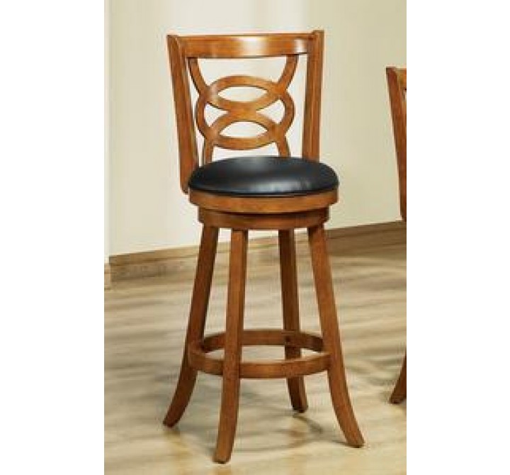 Monarch Specialties Dark oak Solid Wood 42" Swivel Barstool - Set of 2