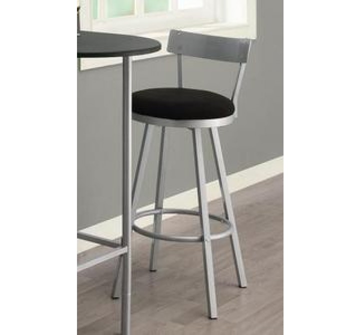 Monarch Specialties Silver Metal 43"H Swivel Barstool - Set of 2