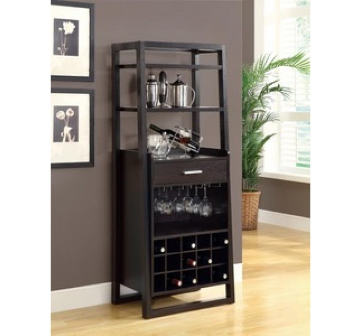 Monarch Specialties Cappuccino 60"H Ladder Style Bar Unit