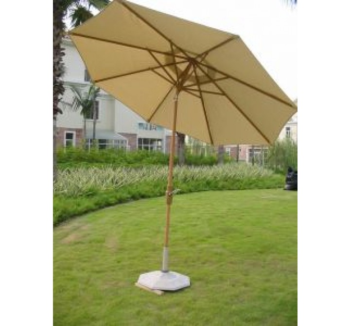 Lanza 9' Auto Tilt & Easy Rotate Market Umbrella - (Cover: Natural)