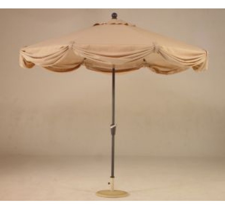 Lanza Market Umbrella 9' x 8 Scallop W/Led Light
