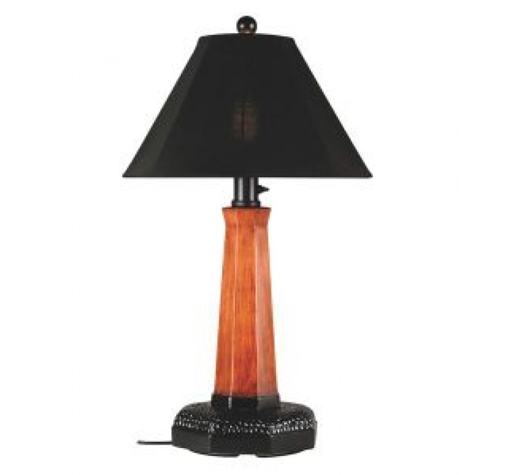 Patio Concepts Manhattan 35" Outdoor Table Lamp with Black Sunbrella Shade