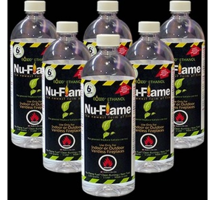 Bluworld Nu-Flame Bio-Ethanol Fireplace Fuel 6-1L