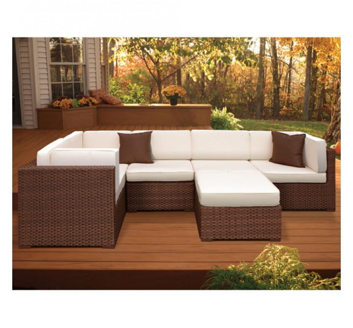 International Home Miami Atlantic Bellagio Sectional 6-pc Set