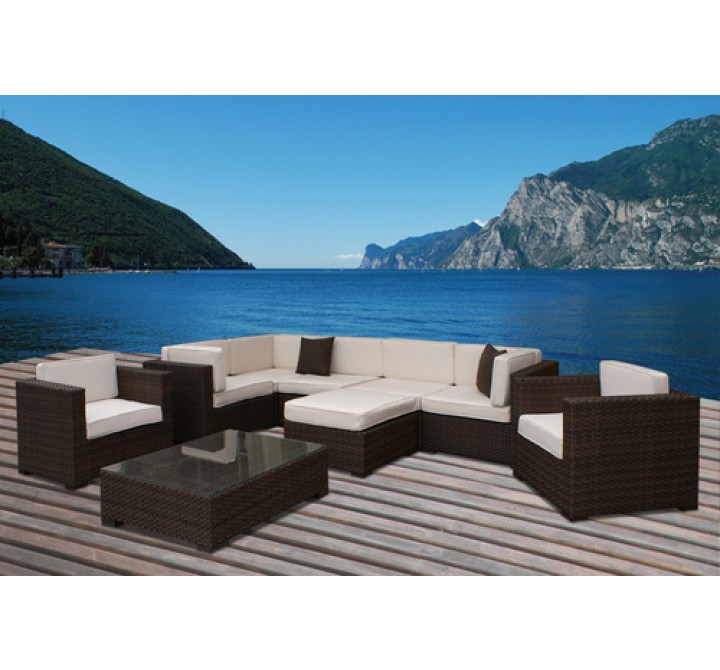 International Home Miami Atlantic Southampton Sectional 9-pc Set