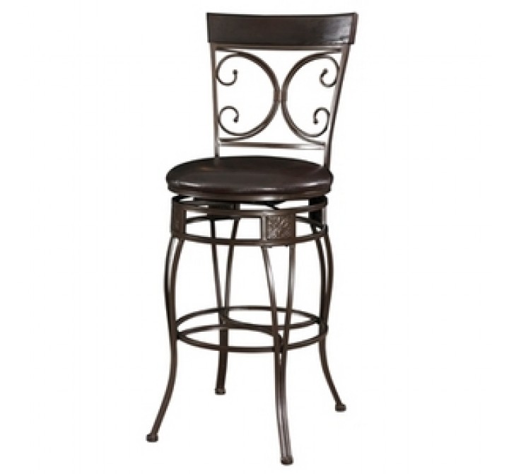 Powell Big and Tall Back to Back Scroll Barstool