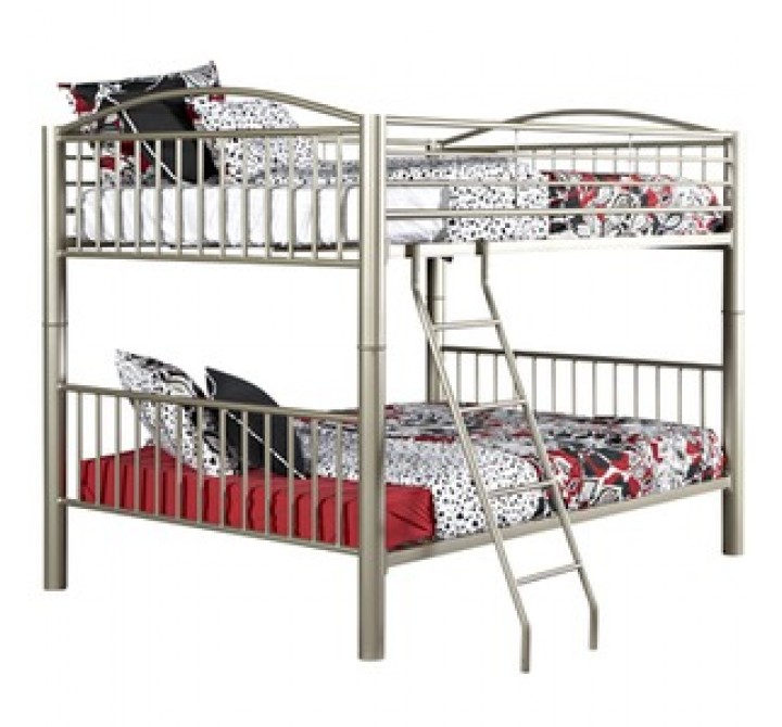 Powell Heavy Metal "Pewter" Full Over Full Bunk Bed
