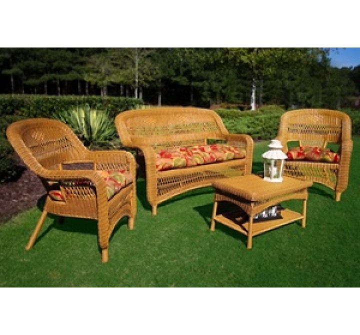 Tortuga Outdoor Portside Southwest Amber 4-Piece Seating Set 