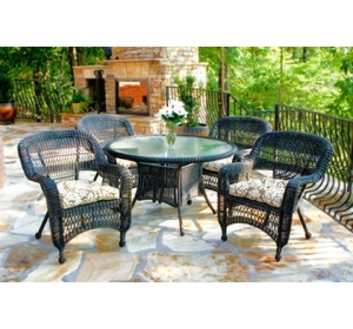 Tortuga Outdoor Portside Dark Roast 5-Piece Dining Set