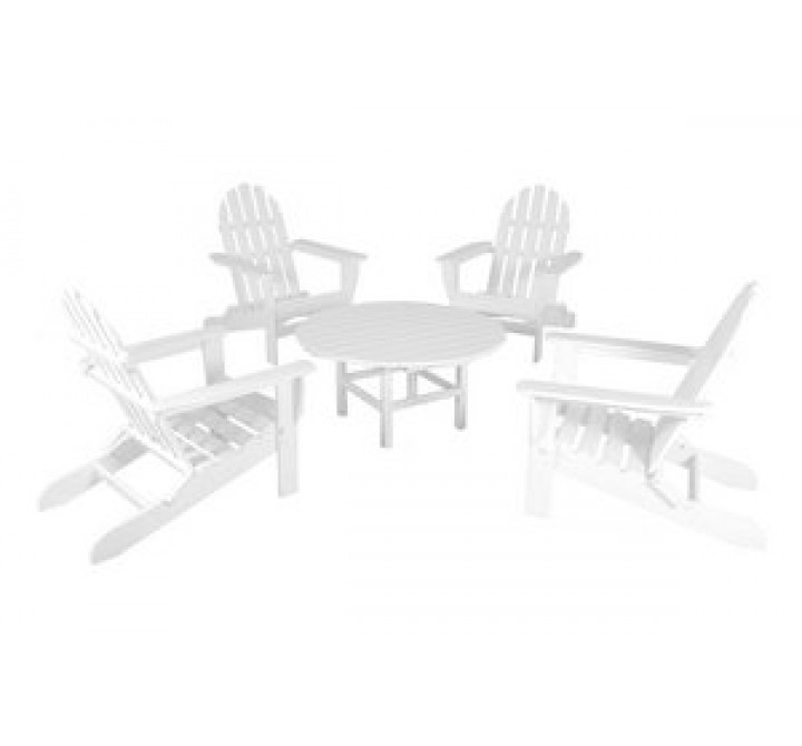 POLYWOOD¨ Classic Adirondack 5-Piece Conversation Group