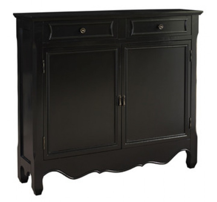 Powell Black 2-Door Console
