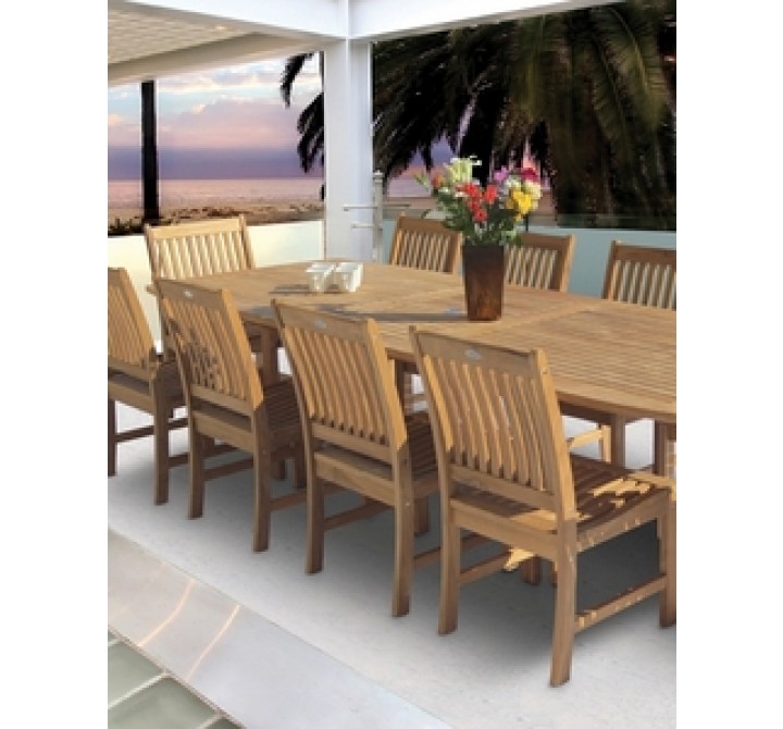 Royal Teak Compass Teak Side Chair
