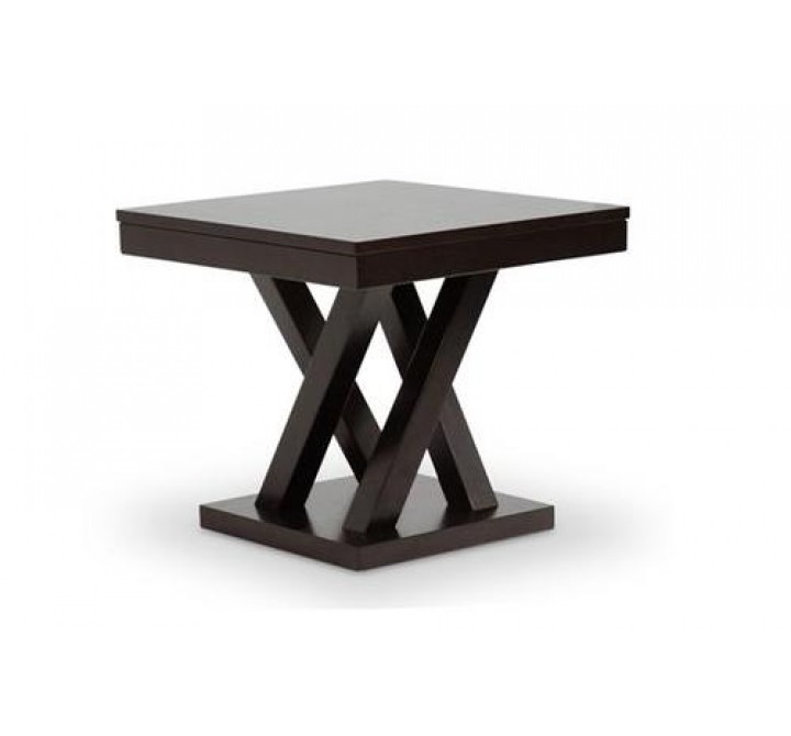Baxton Studio Everdon Dark Brown Modern End Table