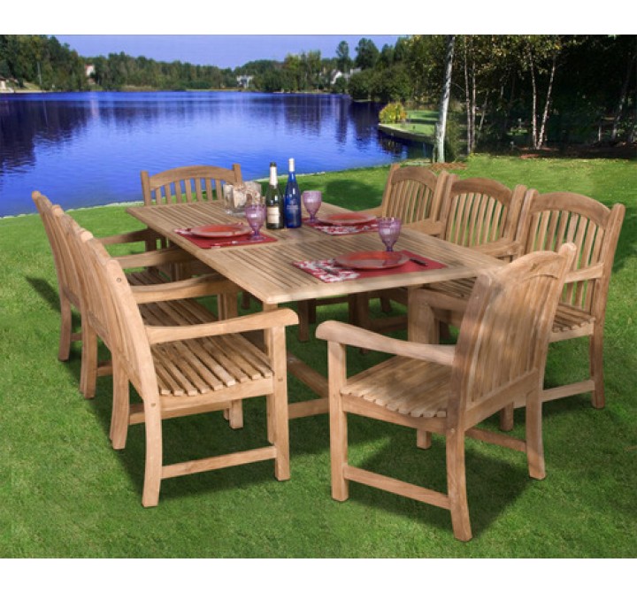 International Home Miami Amazonia Teak 9-PC Dining Set